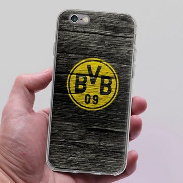 DeinDesign Handyhülle Borussia Dortmund BVB Holzoptik BVB Holzoptik, Apple iPhone 6s Silikon Hülle Bumper Case Handy Schutzhülle