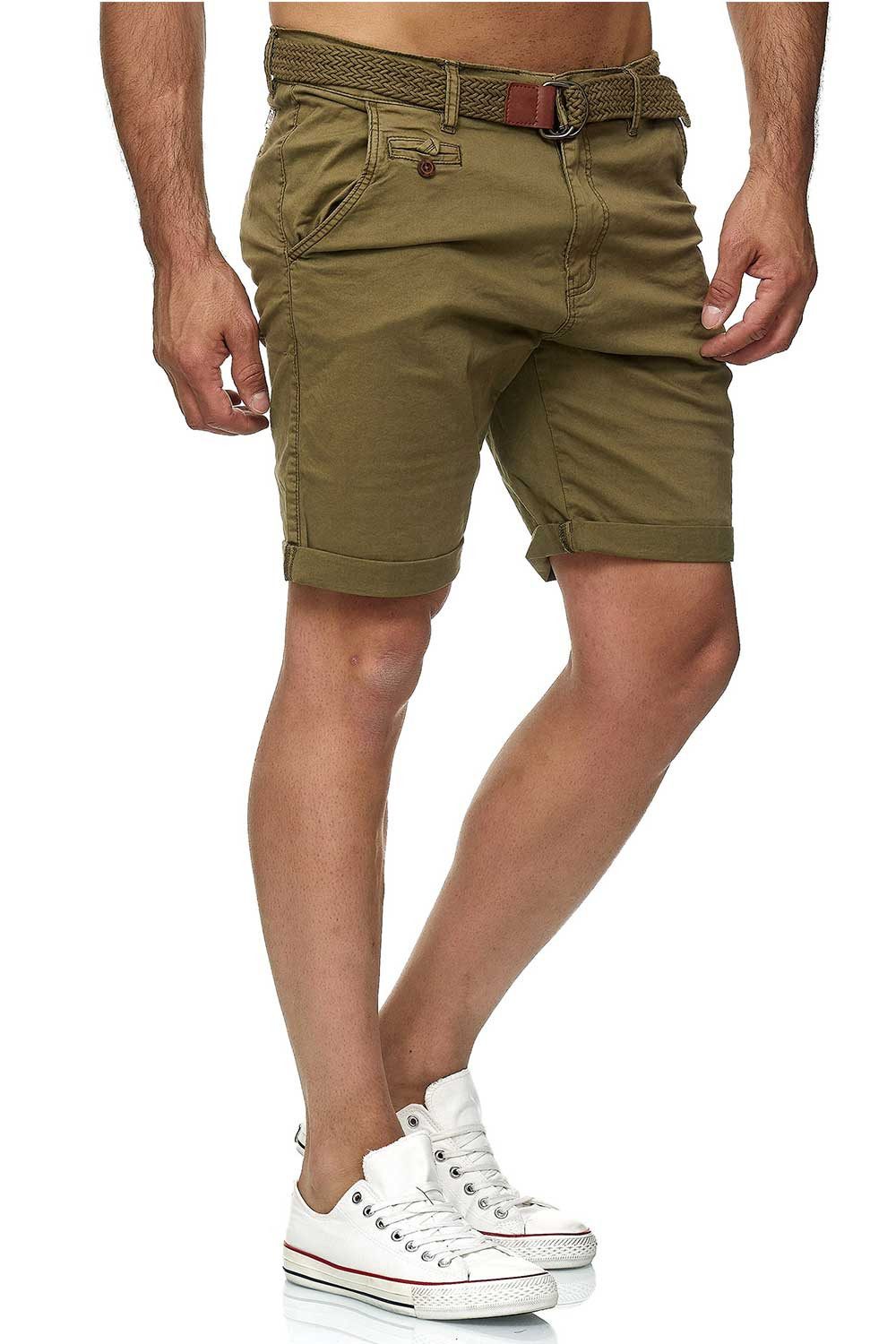 INDICODE Shorts Herren kurze Hose mit Gürtel - Conor - Aus Baumwolle - Regular Fit Freizeithose - Sportlich eleganter Look - Bequemes Stretch Material – Bild 3 von 4