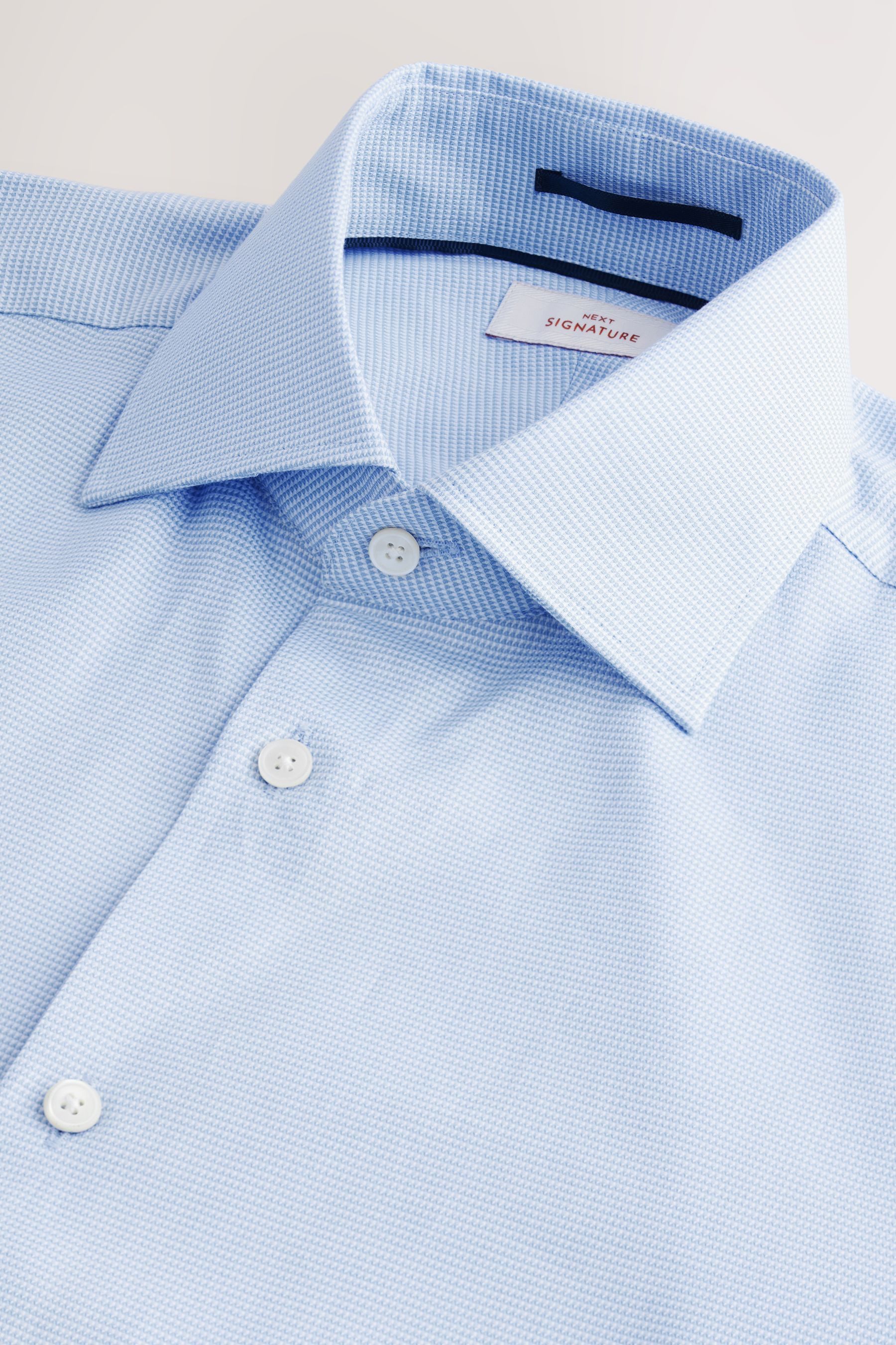 Next Langarmhemd Signature Hemd 100 % Baumwolle mit Haifischkragen (1-tlg)