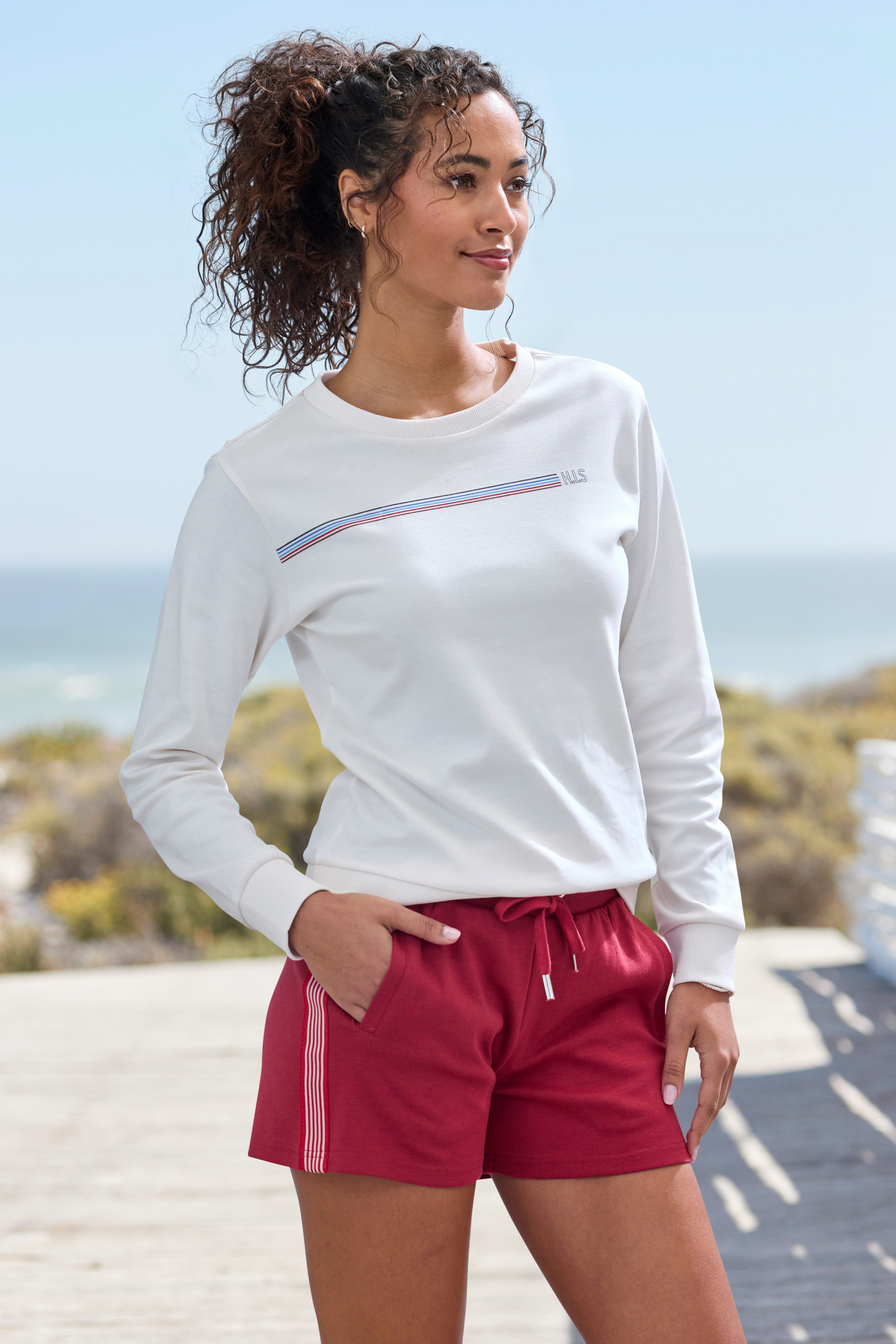 H.I.S Sweatshirt Basic mit Logodruck, Loungewear