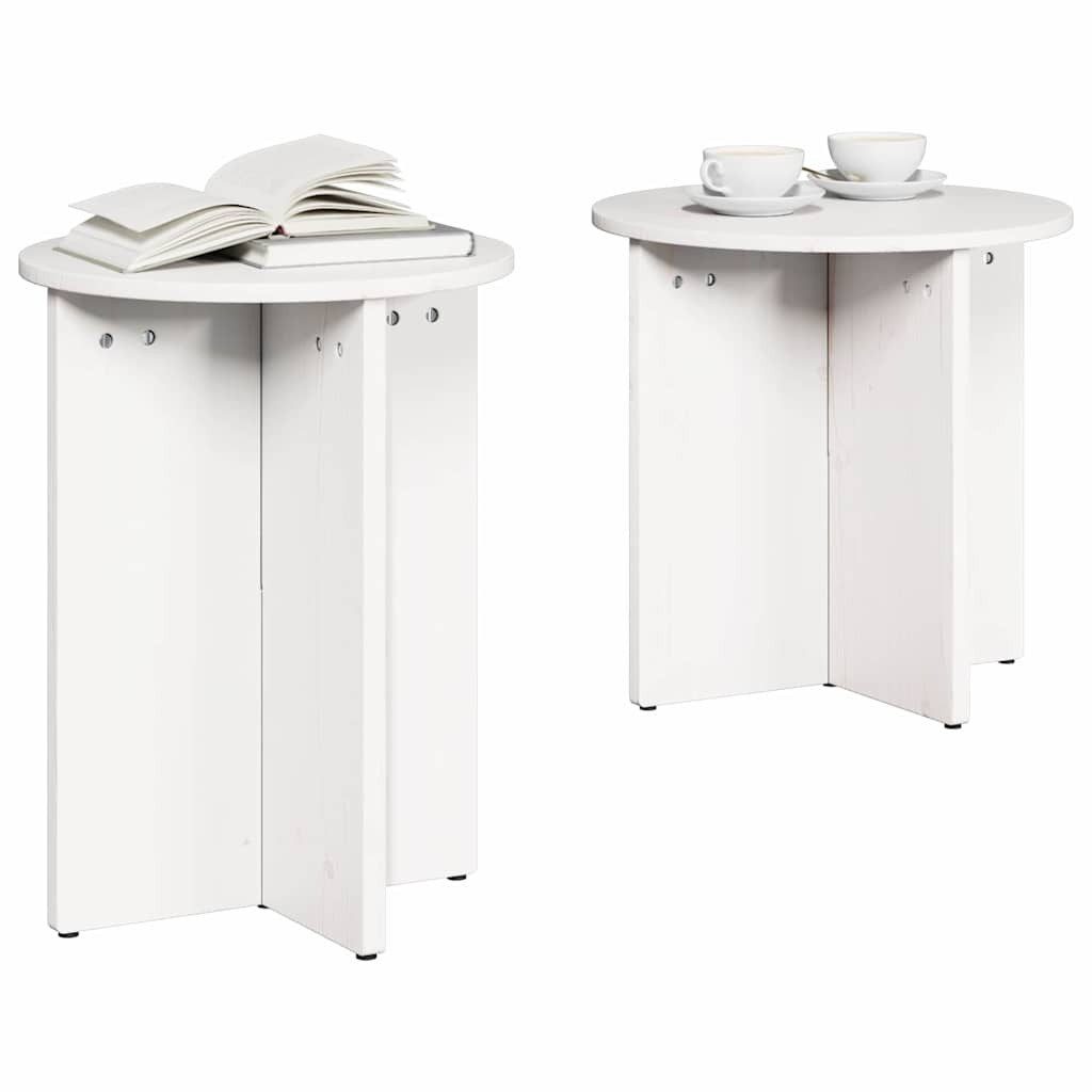 vidaXL Couchtisch Couchtisch 2 stk. Weiß 41,5 x 41,5 x 46 cm (2-St)