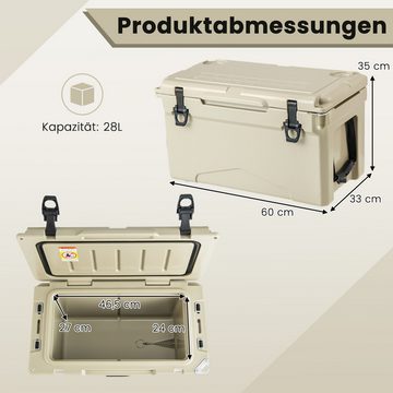 COSTWAY Thermobehälter, LLDPE, (1-tlg), 28L Kühlbox, mit Flaschenöffner & Getränkehalter