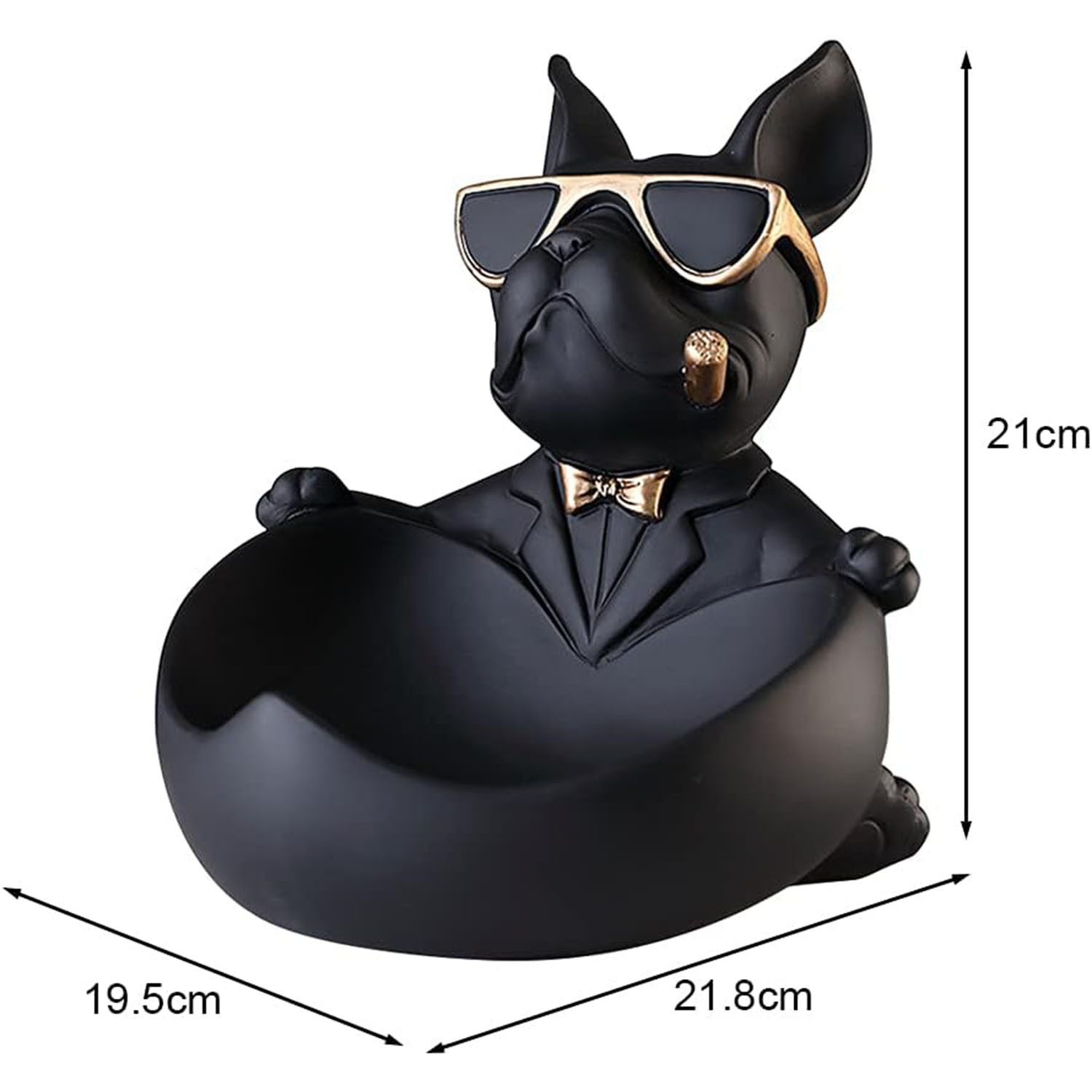 HEYHIPPO Tierfigur Französische Bulldogge Statue Eingangsschlüssel Herzförm günstig online kaufen