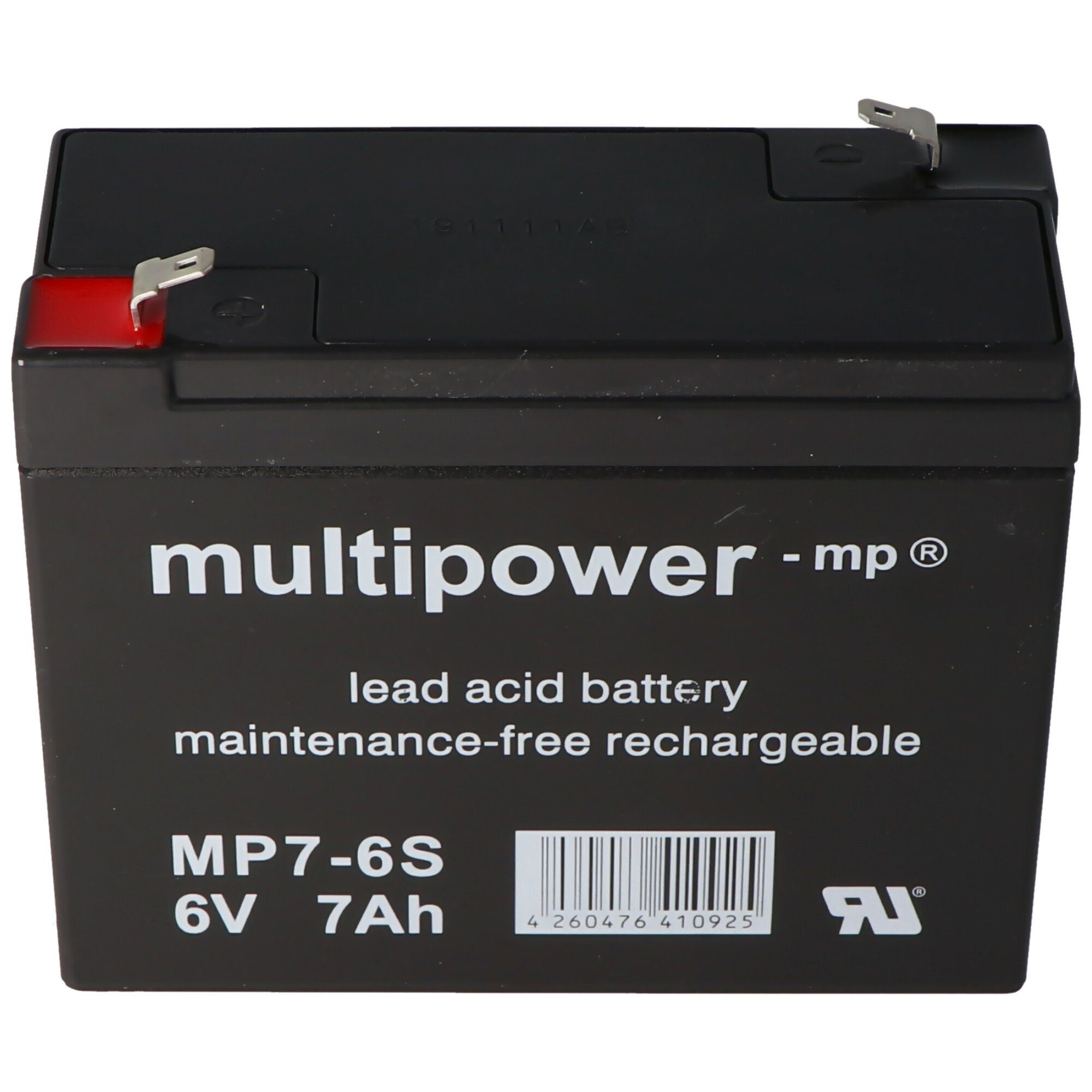 7Ah WP7-6S (6,0 Multipower 7000 Multipower Akku PB 6Volt Akku V) Blei MP7-6S, mAh