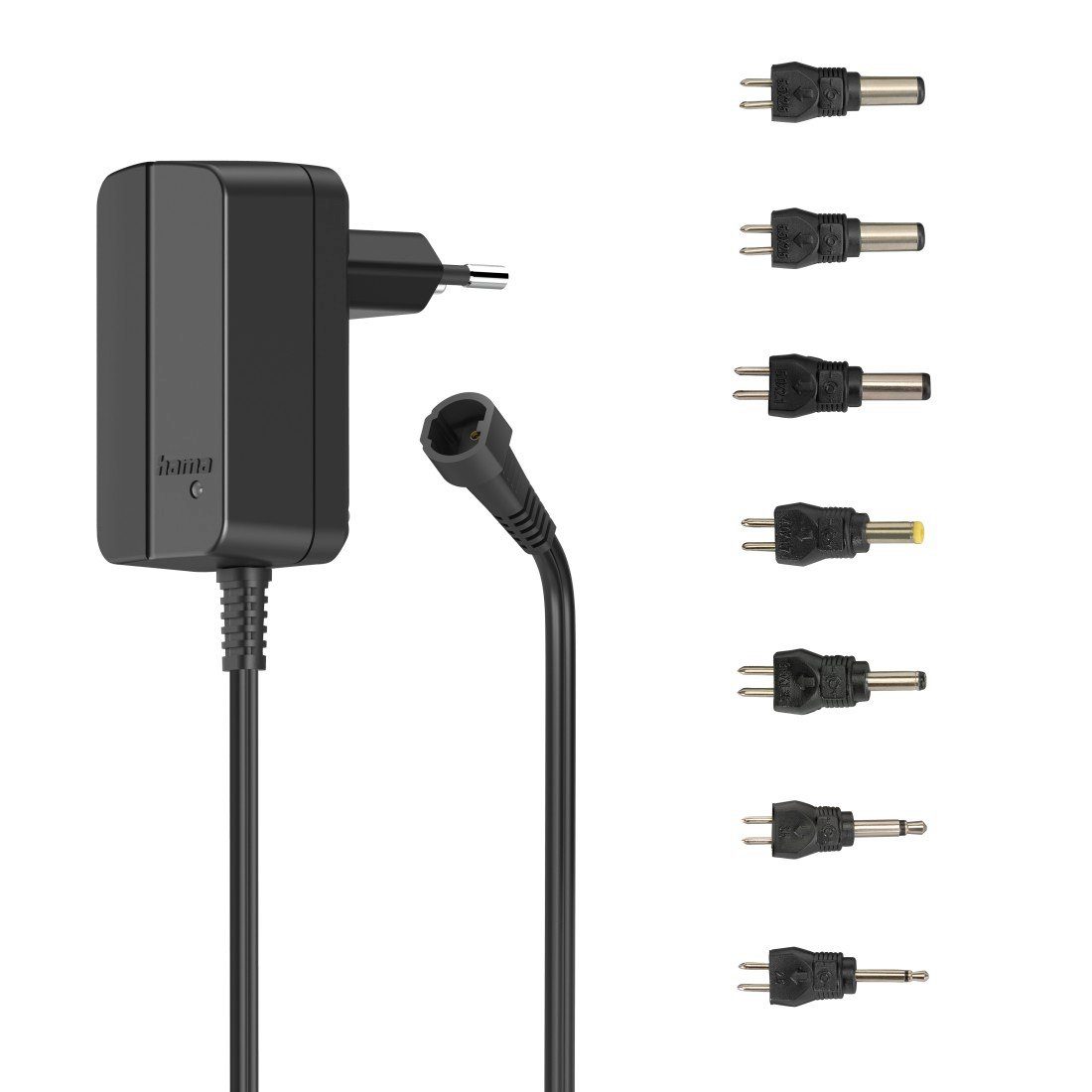 Hama Schaltnetzteil universal, einstellbar, 600mA, 7,2W, max.12V, 7 Adapter Universal-Netzteil (Kurschlussschutz, Überlastungsschutz, Übertemparaturschutz)