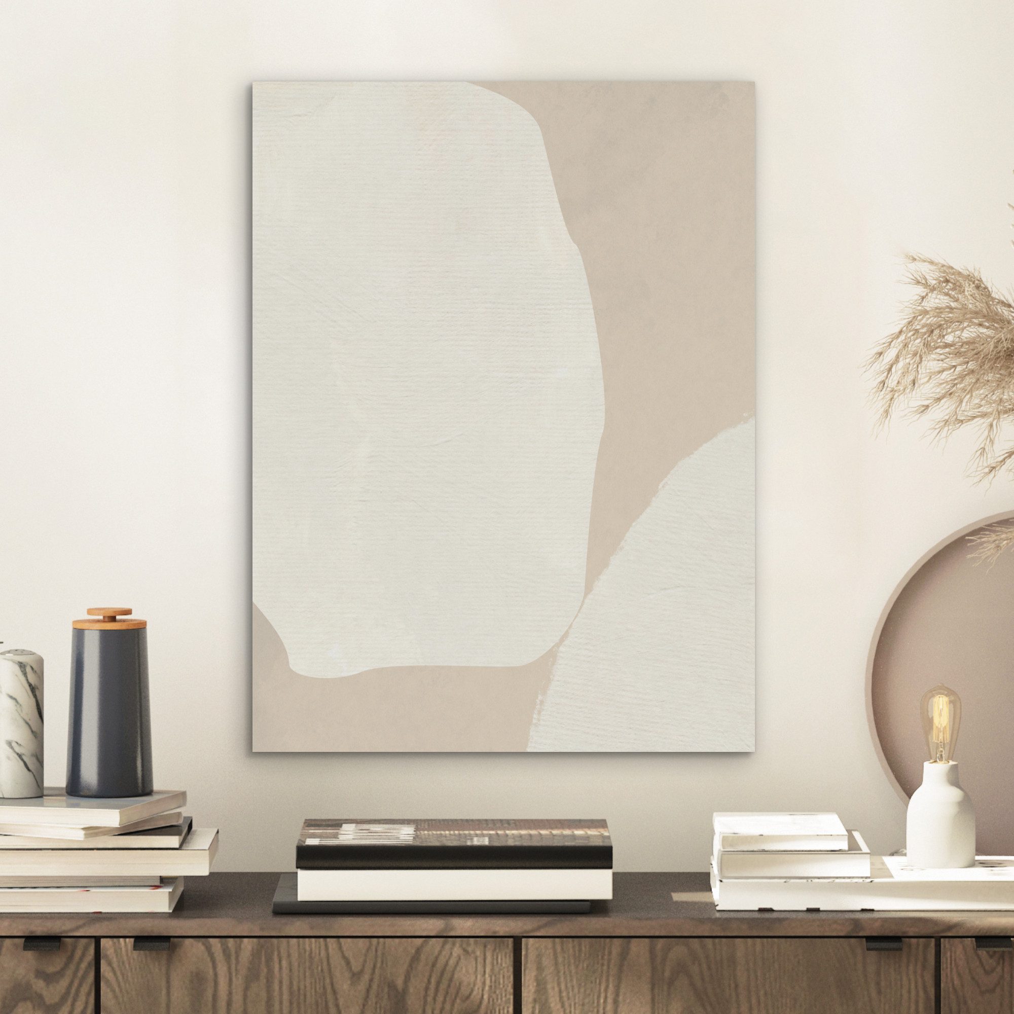 MuchoWow Gemälde Beige - Abstrakt - günstig online kaufen