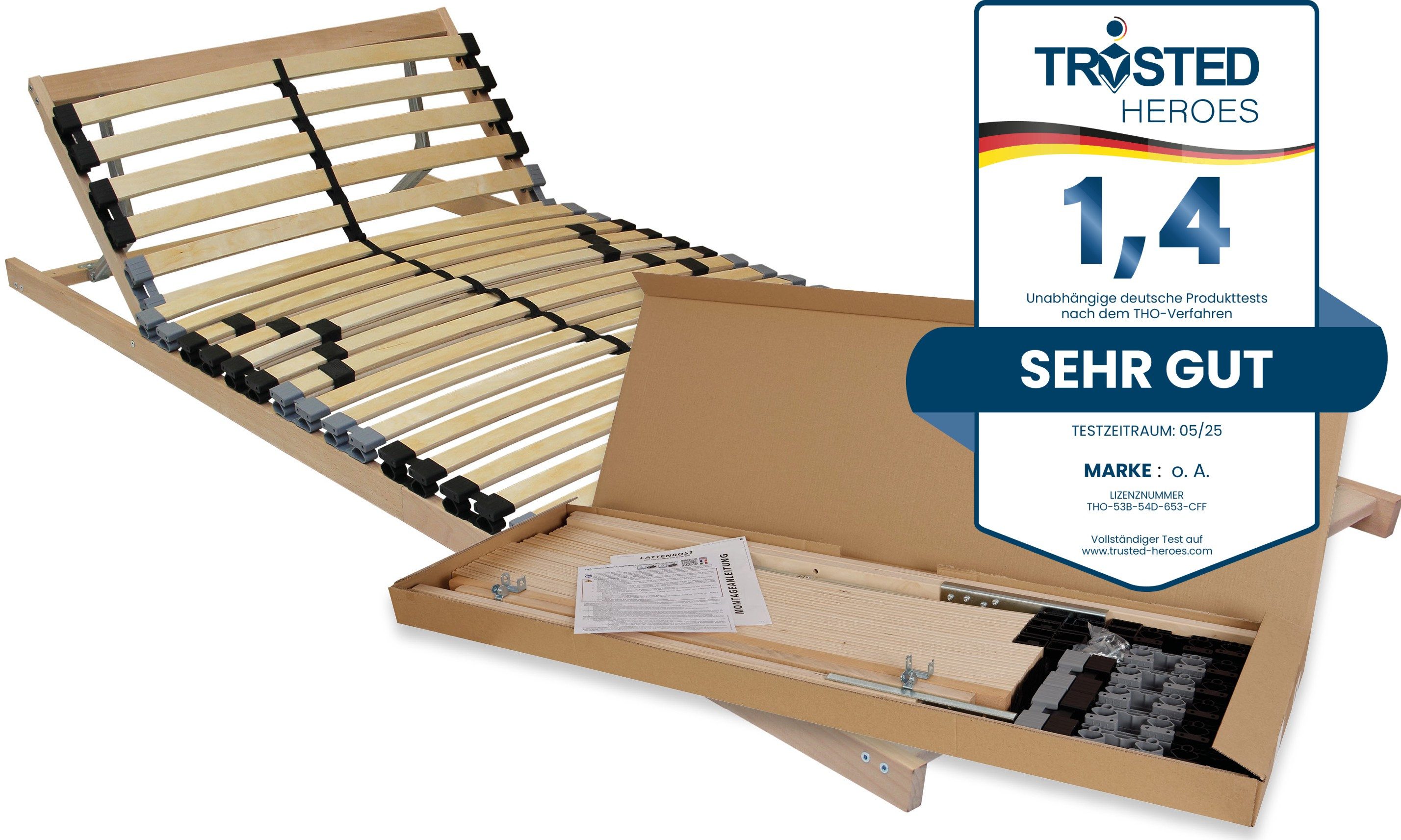 Lattenrost Easy 4 all BeCo 80x200 mit verstellbarem Kopfteil, Beco, 28 Leis günstig online kaufen