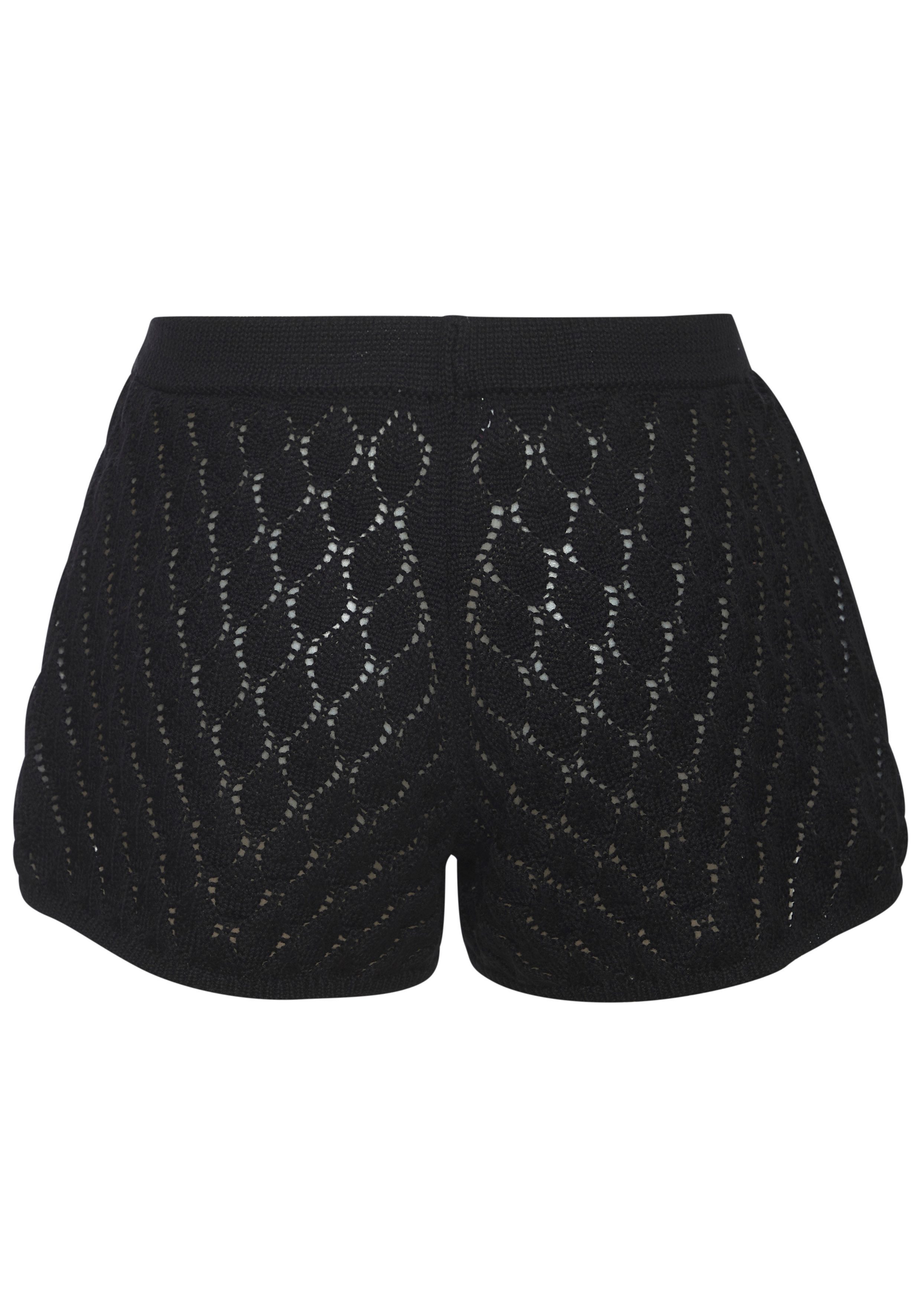 French Connection Strandshorts aus luftigem, leicht transparentem Strick Sommerhose, leichte Sommershorts, bequem, modisch