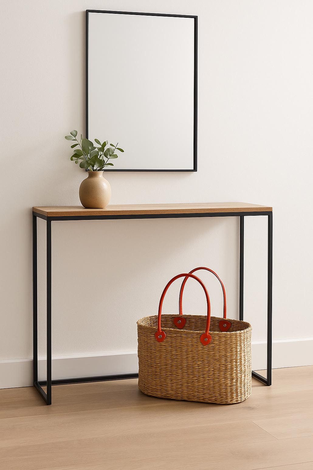 Kobolo Shopper Tasche Tragetasche ULI aus Seegras mit PU Henkeln (Stück, 1-tlg., 1 Stück), 41x19x30/50cm