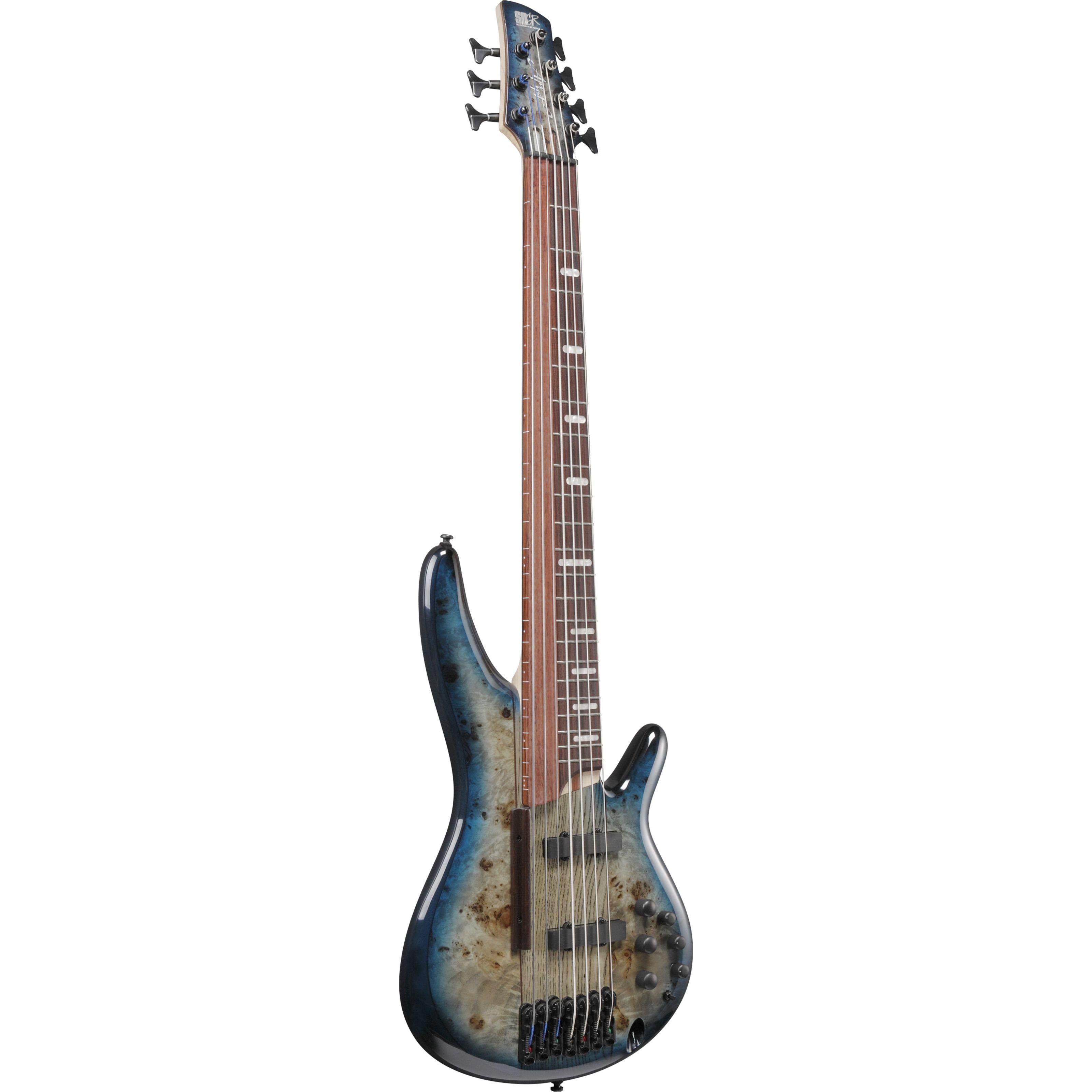 Ibanez E-Bass, E-Bässe, 6-Saiter E-Bässe, Bass Workshop SRAS7-CBS 2nd Generation Ashula Cosmic Blue Starburst