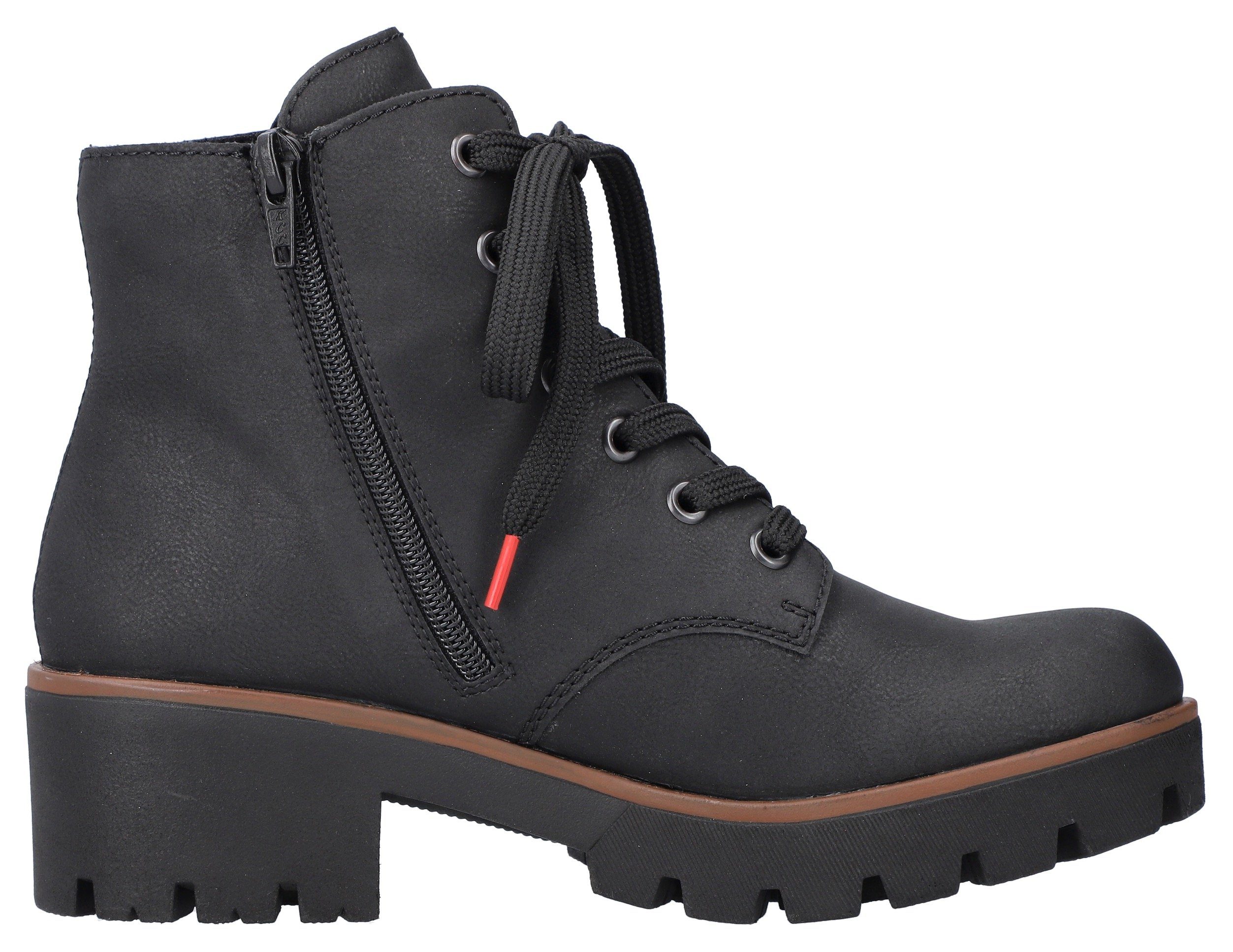 Rieker Schnürstiefelette, Schnürboots, Outdoorstiefelette mit robuster Profilsohle