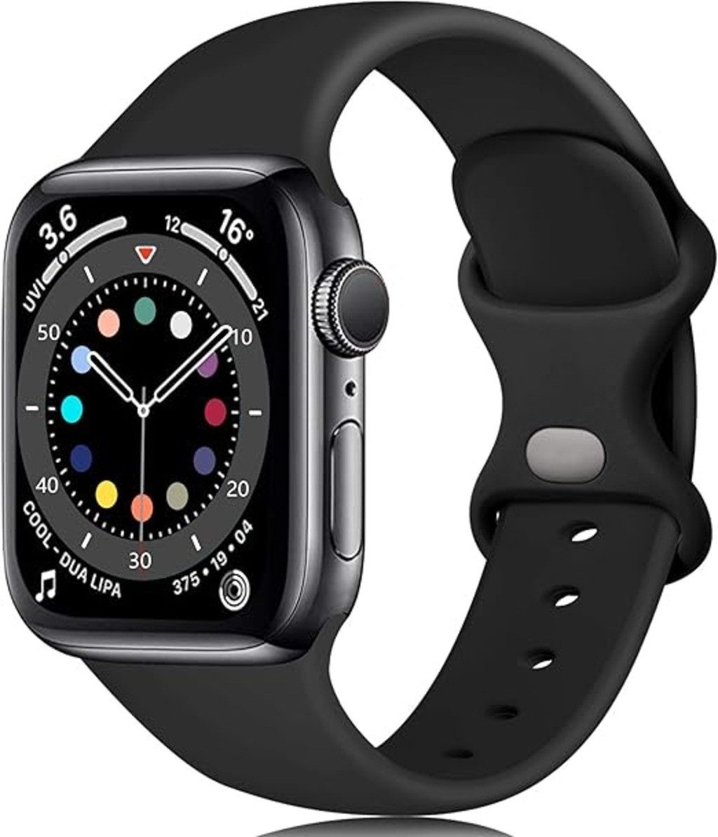 Baker Smartwatch-Armband Apple Watch Armband 44mm 45mm 49mm 46mm 42mm 40mm 41mm 38mm, Weiches Silikon Band für iWatch Ultra SE Series 10 9 8 7 6 5 4 3 2