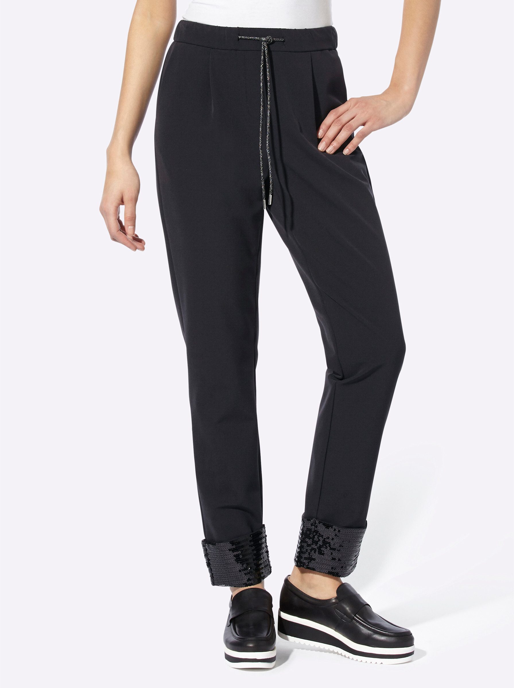 heine Jerseyhose Bundfaltenhose Innenbeinlänge ca. 44 günstig online kaufen