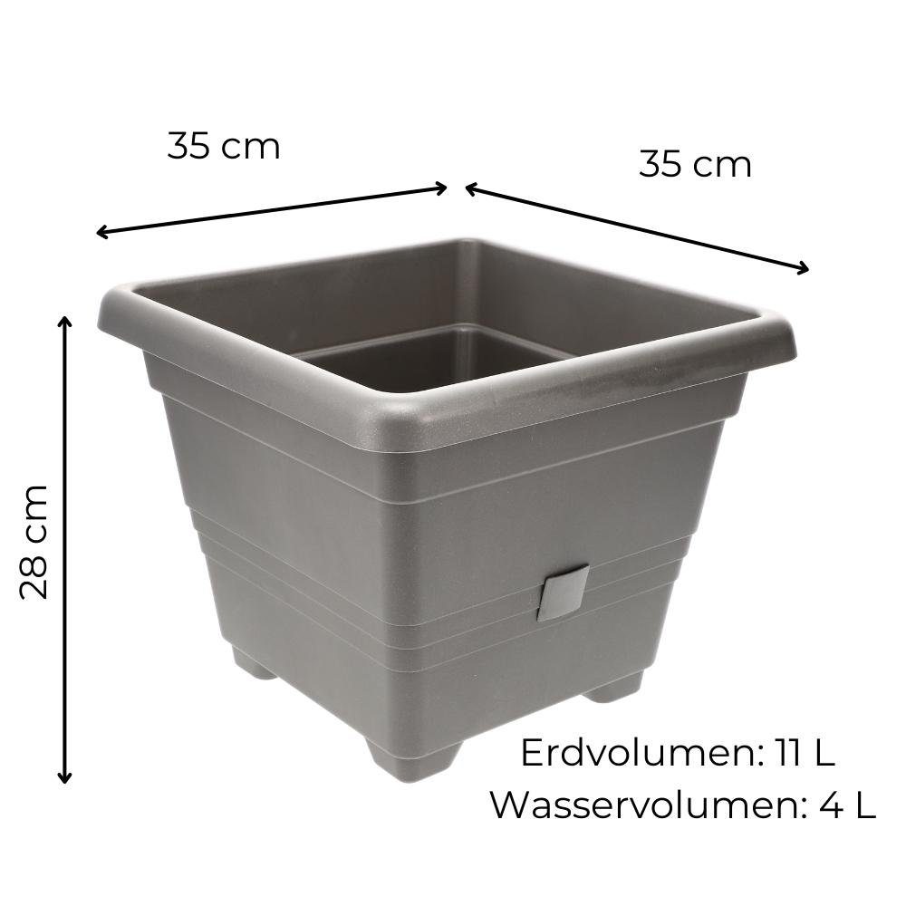 GarPet Pflanzkübel Pflanzkübel mit Wasserspeicher Blumenkübel Pflanzgefäß