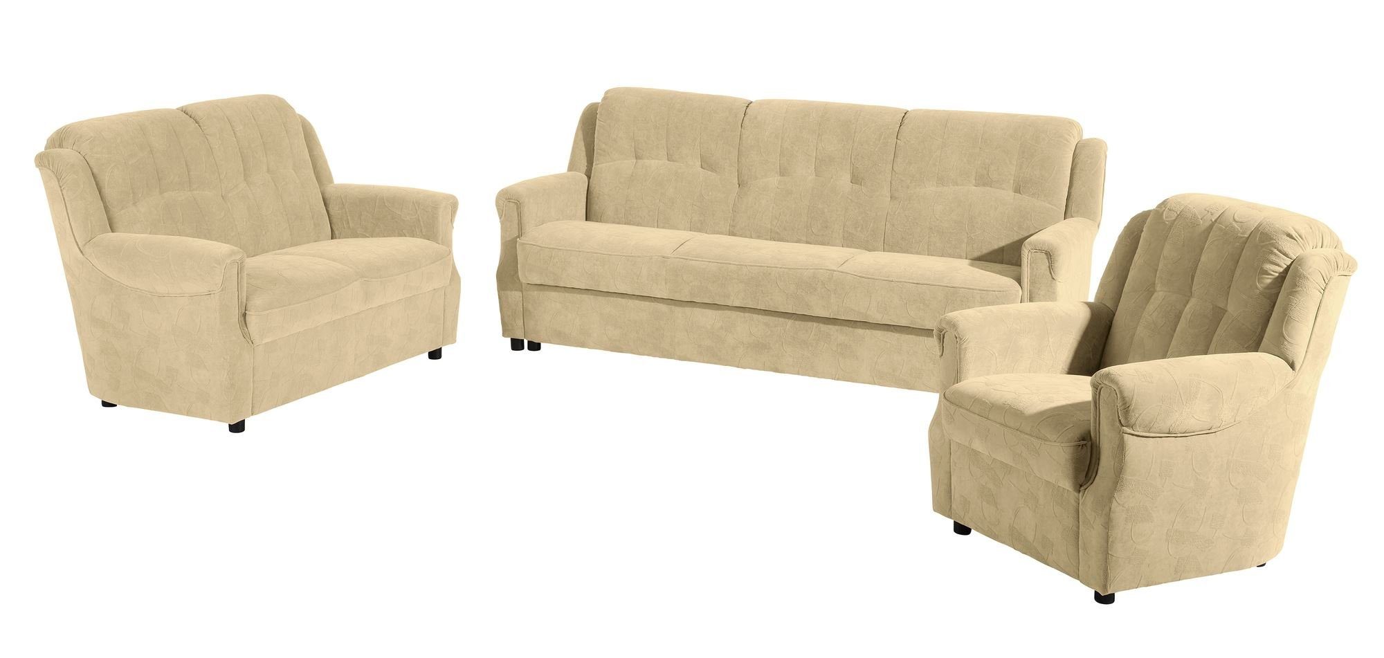 58 aufm Kessel Sofa Sofa 3-Sitzer mit Bettfunktion Karuna Bezug Microf, Sparpreis inkl. Kostenlosem Versand 1 Teile, hochwertig verarbeitet,bequemer Sitz