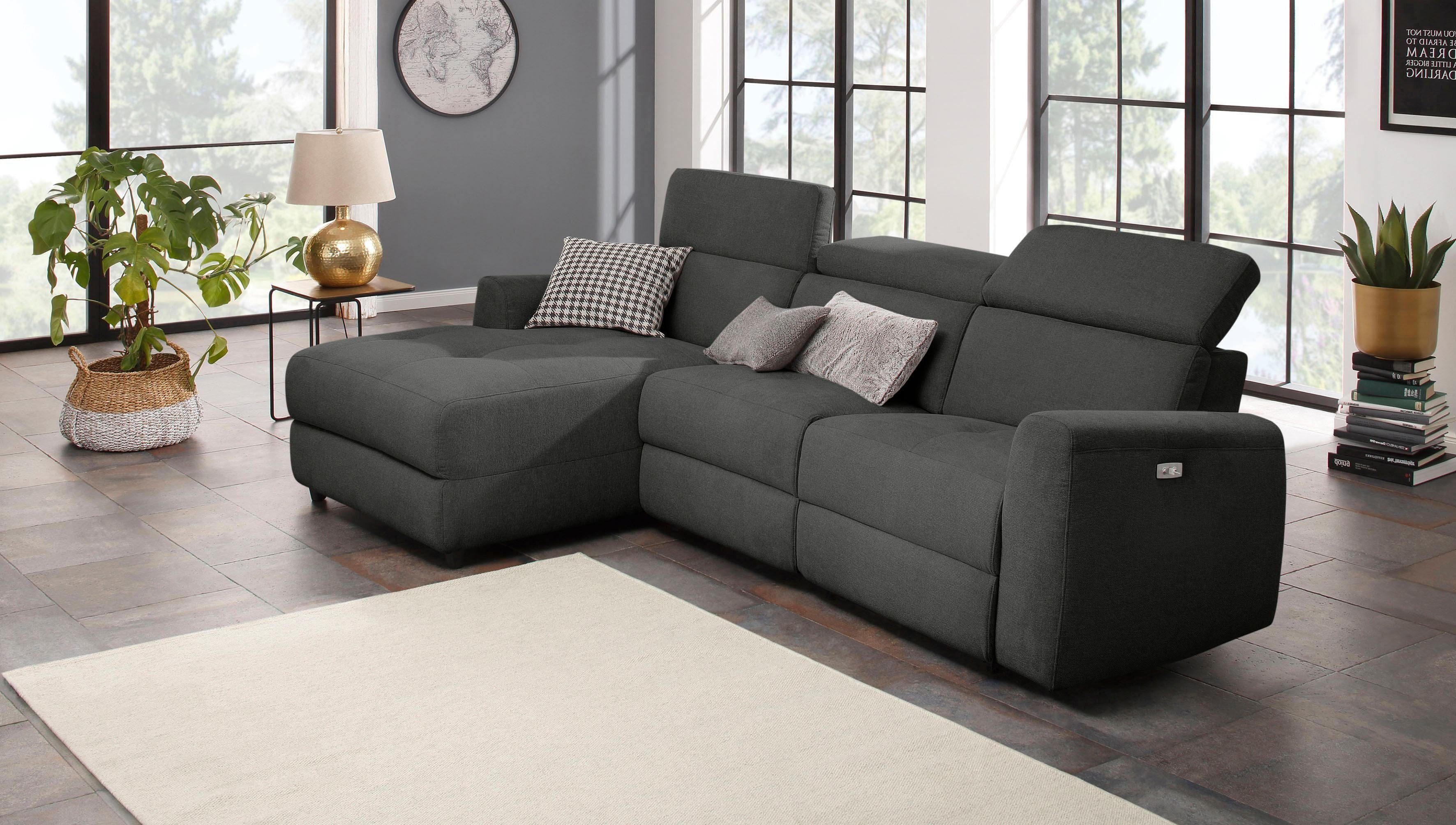 Home affaire Ecksofa "Sentrano, L-Form,", 275 cm, man. o. elektr. Relaxfunk günstig online kaufen