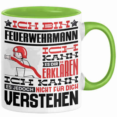 Trendation Tasse Feuerwehrmann Geschenk Tasse Geschenkidee für Feuerwehrmann Geburtstag