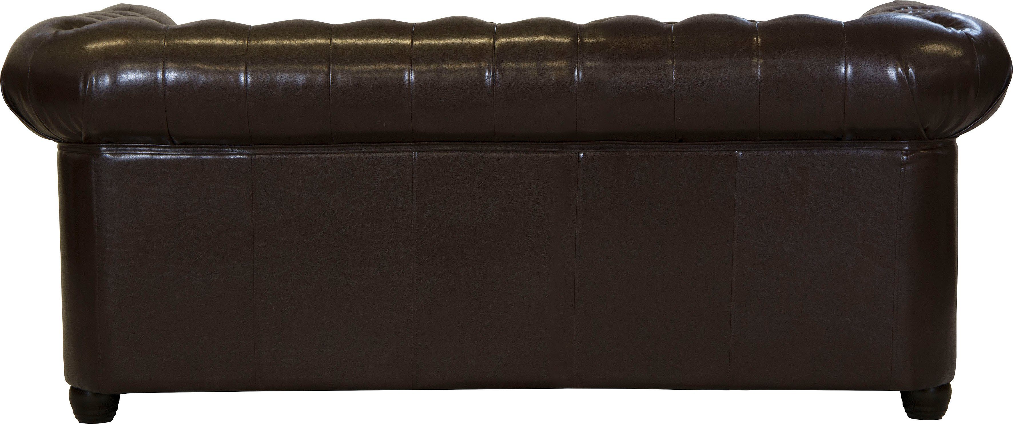 Home affaire Chesterfield-Sofa Rysum, Chesterfield-Optik, in 2 Bezugsqualitäten