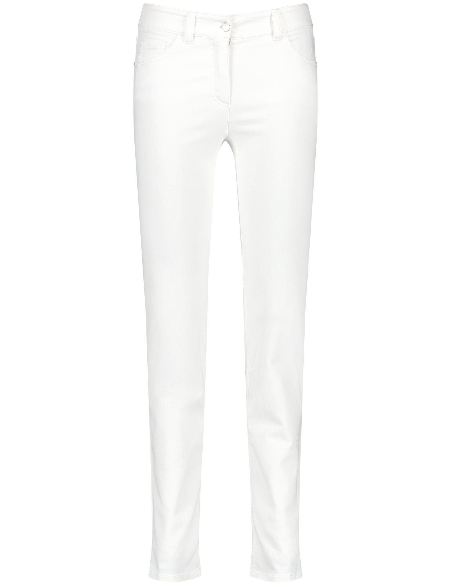 GERRY WEBER Slim-fit-Jeans 5-pocket Hose Slim Fit weiss/weiss