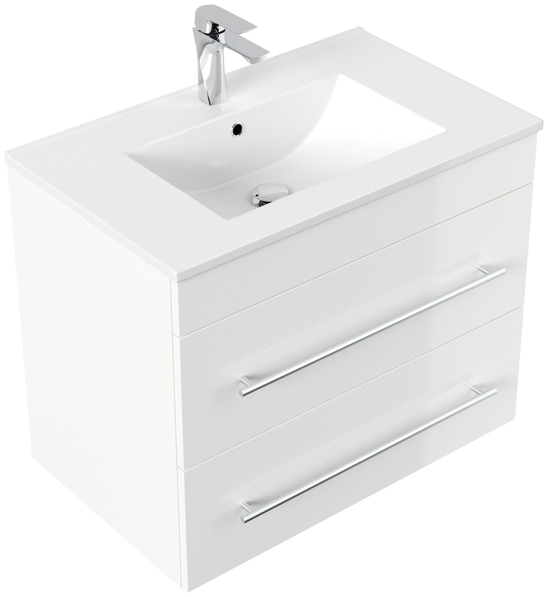Magnolia Home Waschtisch Badmöbel Casa Infinity 750 SoftClose weiss hochglanz