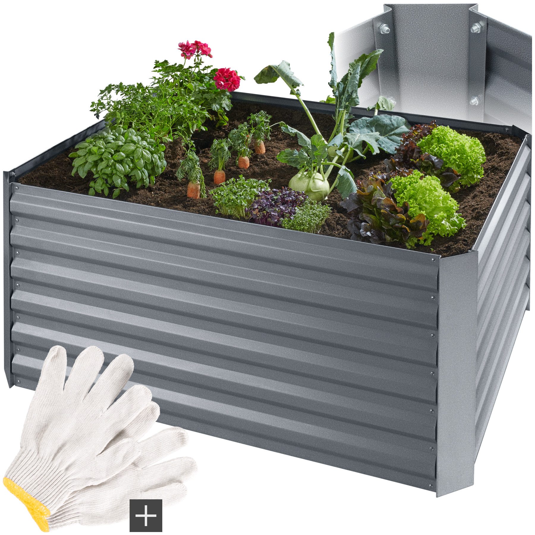 tectake Hochbeet Pflanzenkasten Salvia 600l verzinkt günstig online kaufen