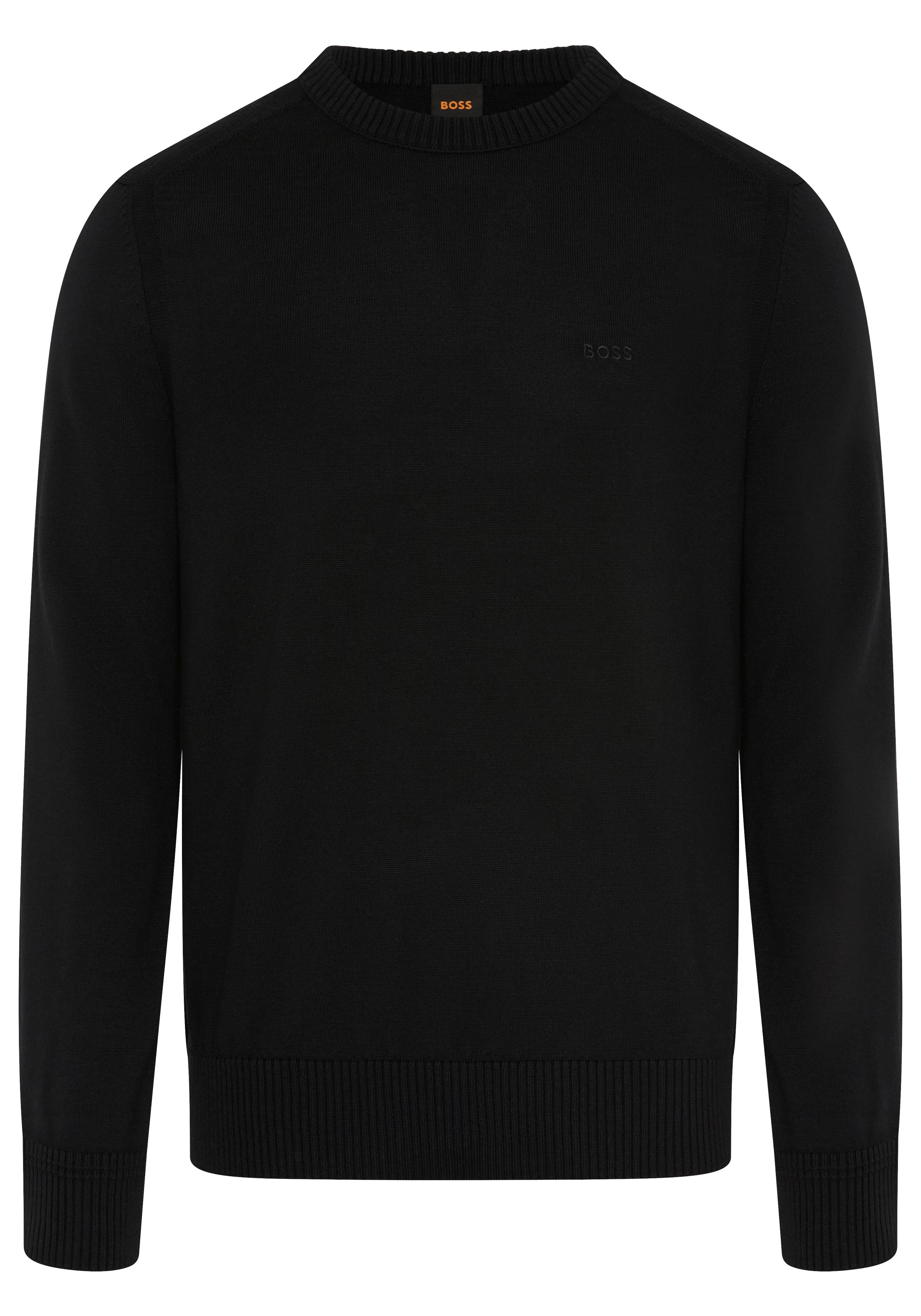 BOSS ORANGE Strickpullover Avac mit Schurwolle, Regular Fit, gesticktes Logo