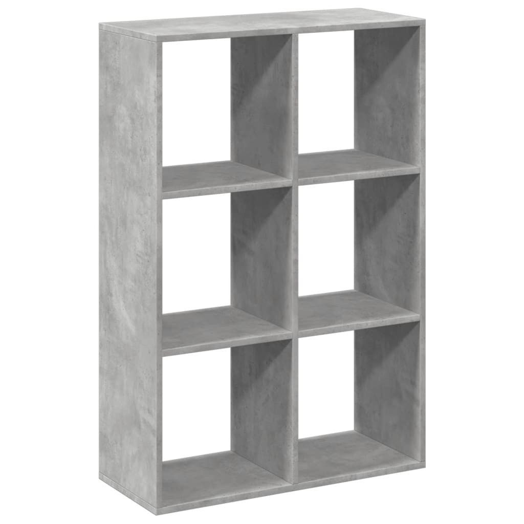 vidaXL Bücherregal Raumteiler-Bücherregal Betongrau 69,5x29x103,5 cm günstig online kaufen