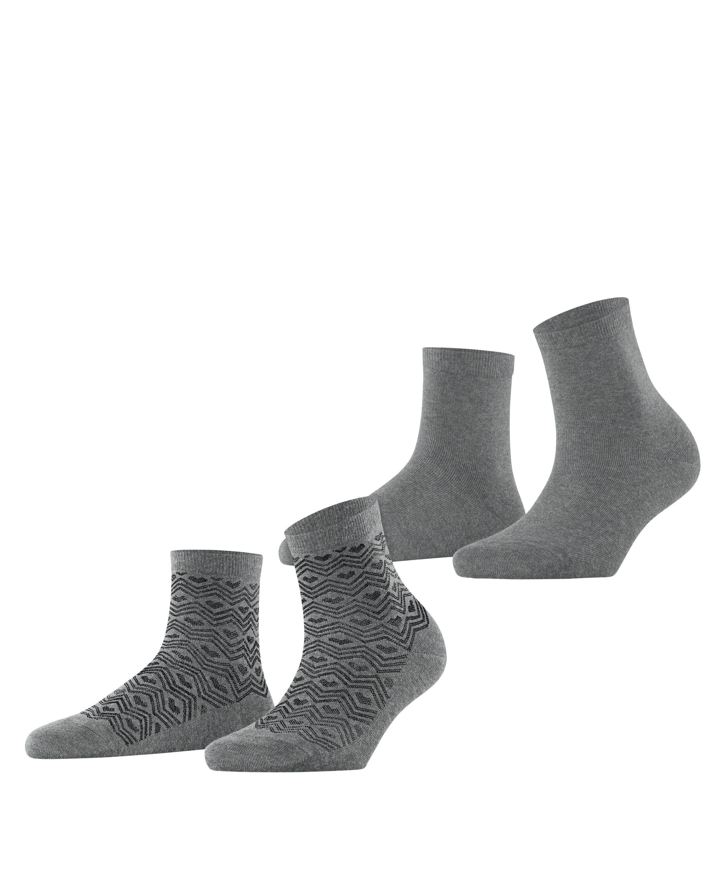 Kurzsocken Heart Pattern 2-Pack Kurzsocken