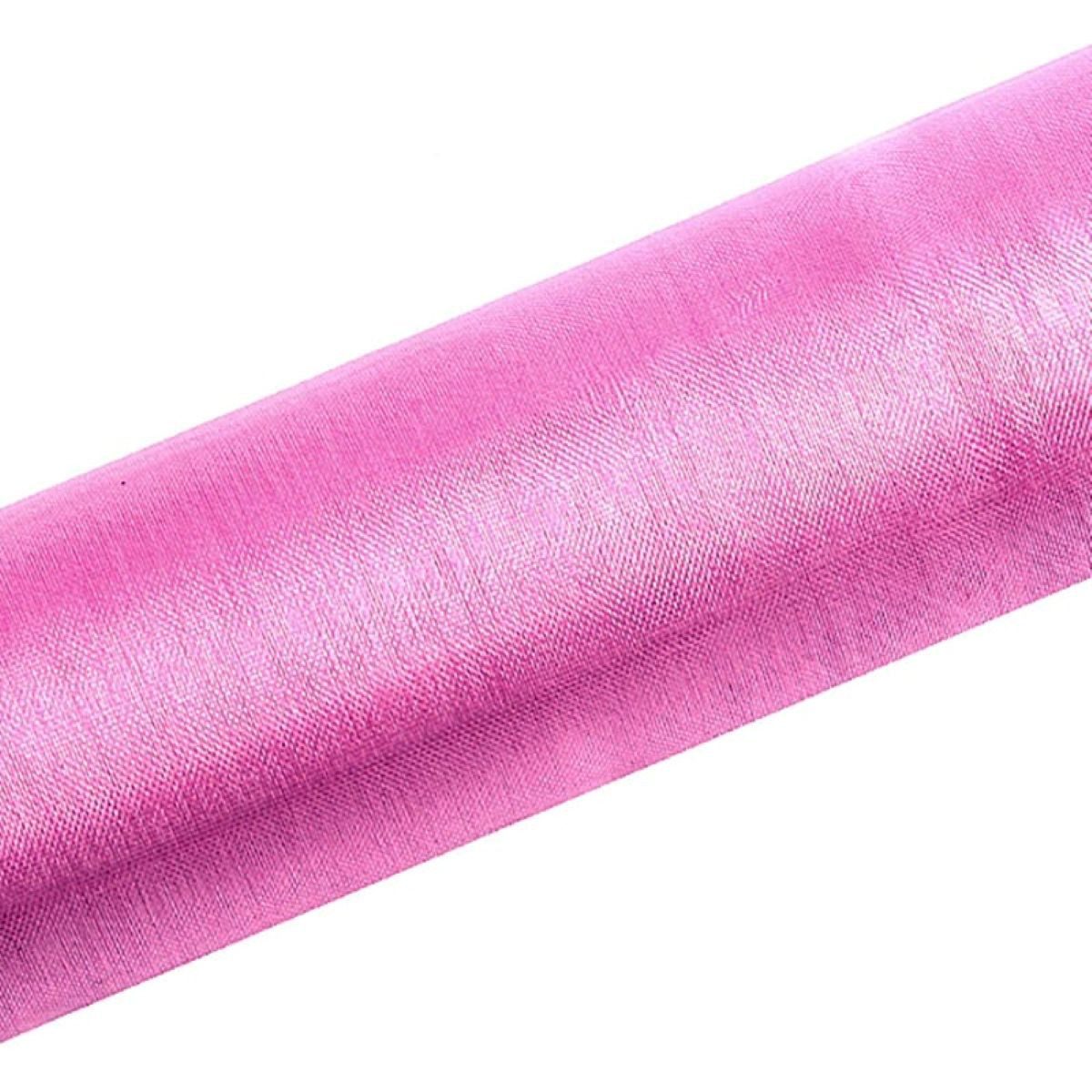 partydeco Hängedekoration Dekostoff Organza 16cmx9m Magenta
