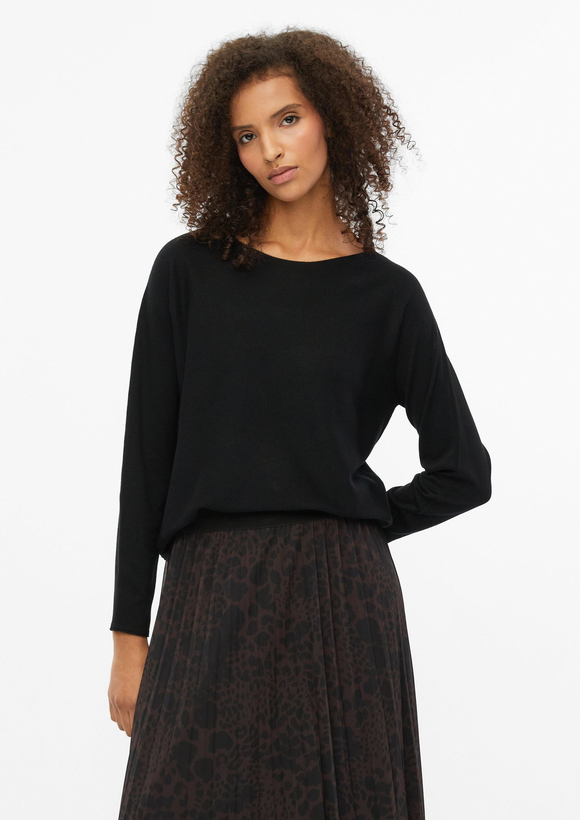 s.Oliver Longpullover Strickpullover Strickpullover mit U-Boot-Ausschnitt im Relaxed Fit