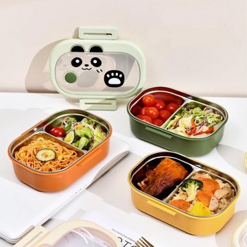 Lollanda Lunchbox Edelstahl Brotdose Kinder mit Fächern, Lunchbox mit Trennwand, BPA freie Bento Box