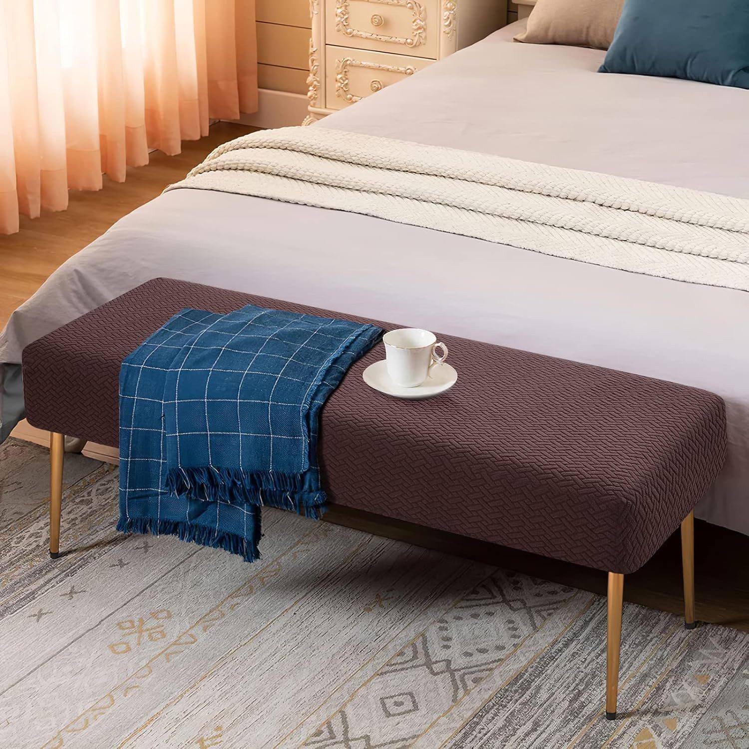 Coonoor Stuhlhusse Universal-Bezug für Esszimmer-Bank, elastisch günstig online kaufen