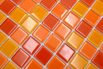 Mosani Mosaikfliesen Mosaik Fliesen Glasmosaik gelb orange rot Mosaikplatte