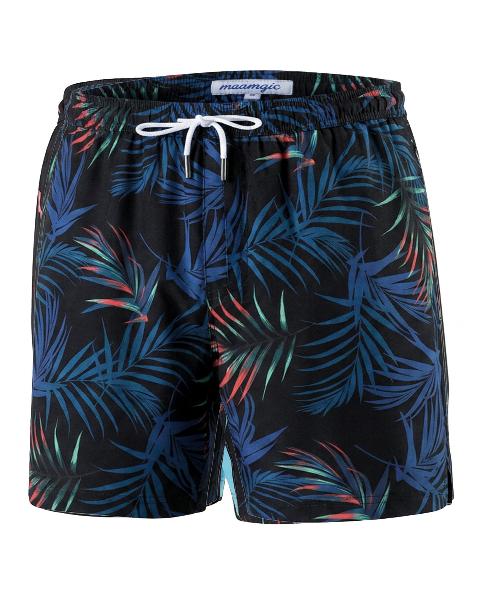 Shorts Herren Stretch kurze Hose Männer Badehose mit Reißverschlusstaschen