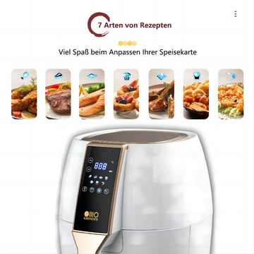 Fine Life Pro Heißluftfritteuse, 1400,00 W, HeiBluftfritteuse & Grill, digitalesDisplay, 7 Kochprogramme