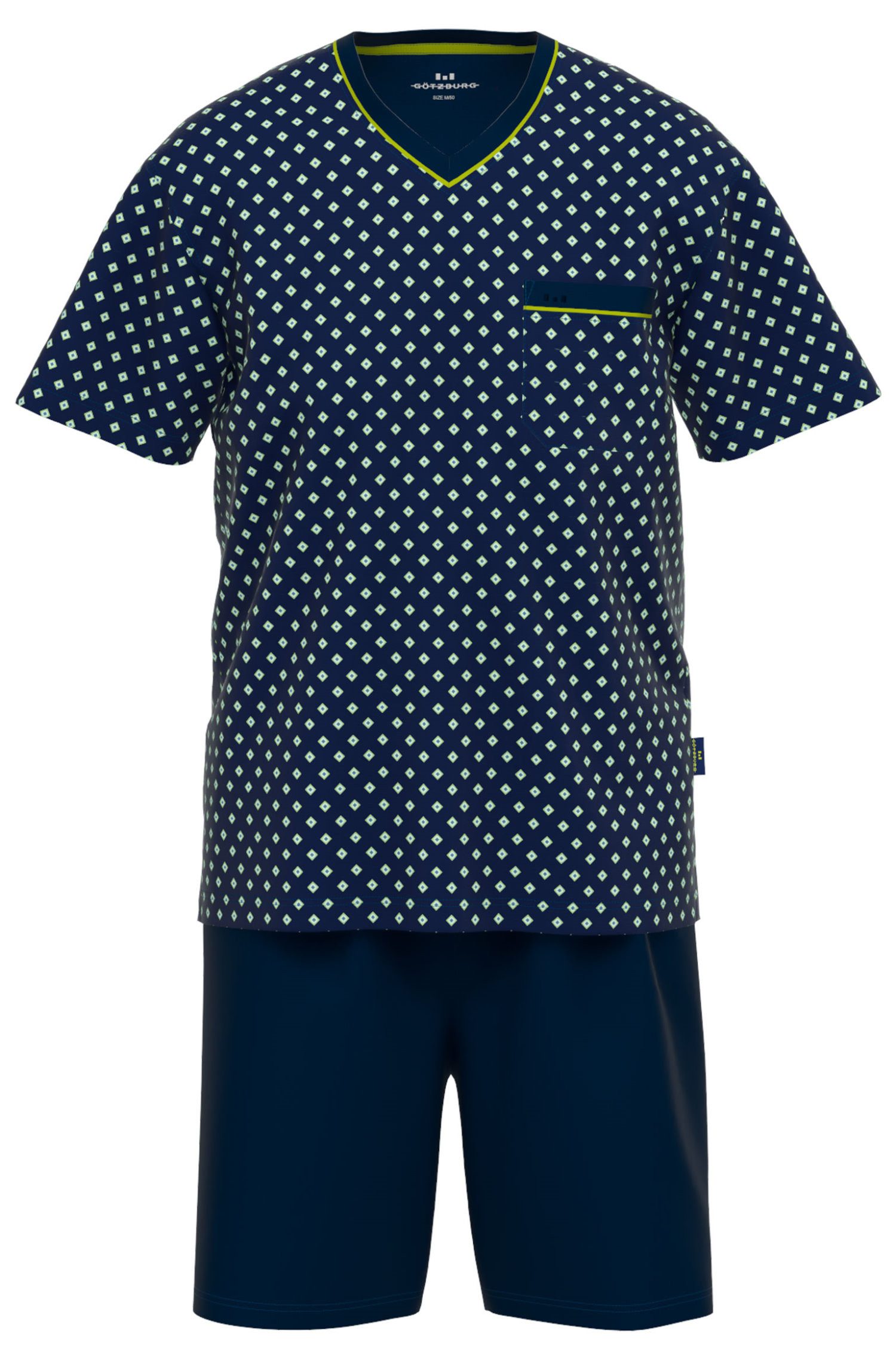 GÖTZBURG Schlafanzug Herren Shorty Pyjama (2 tlg) Baumwolle günstig online kaufen