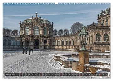 CALVENDO Wandkalender Dresden, Nostalgiekalender (Premium, hochwertiger DIN A2 Wandkalender 2023, Kunstdruck in Hochglanz)