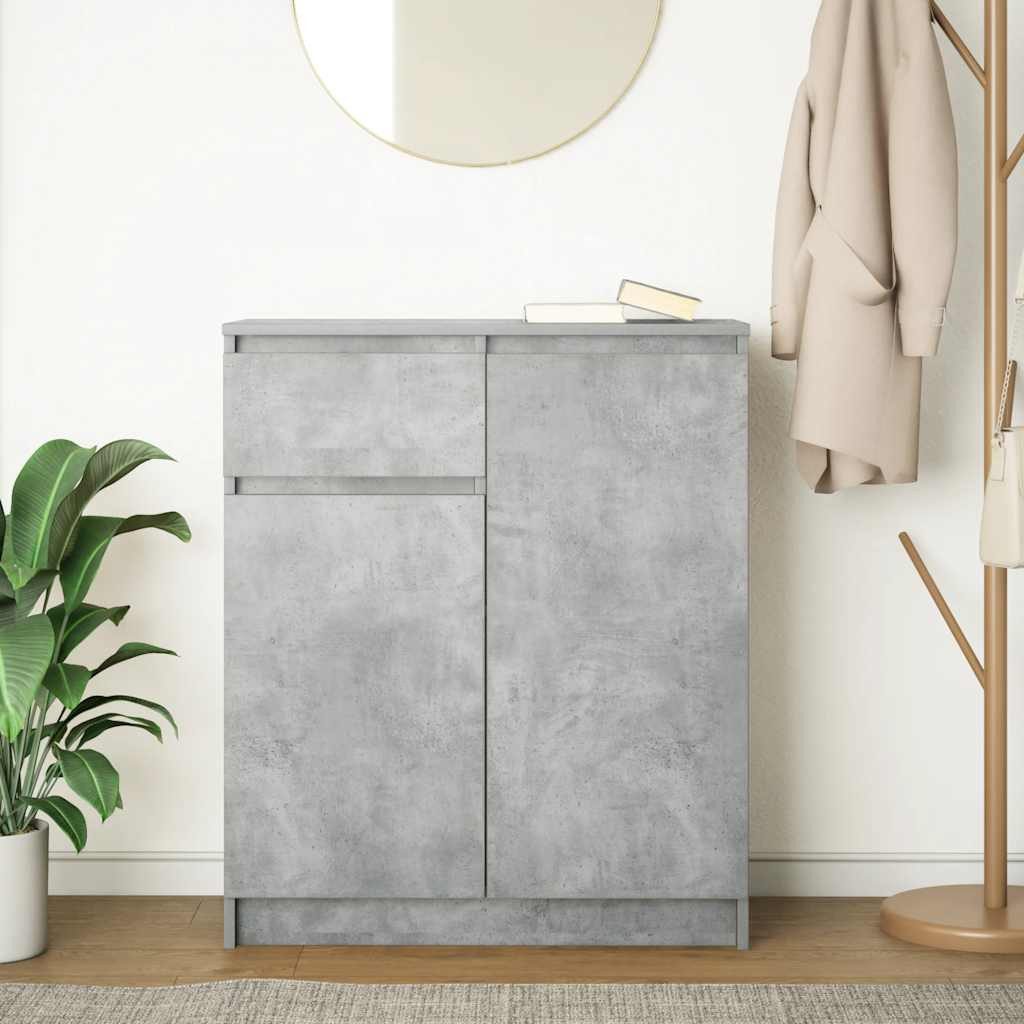 vidaXL Sideboard Sideboard mit Schublade Betongrau günstig online kaufen