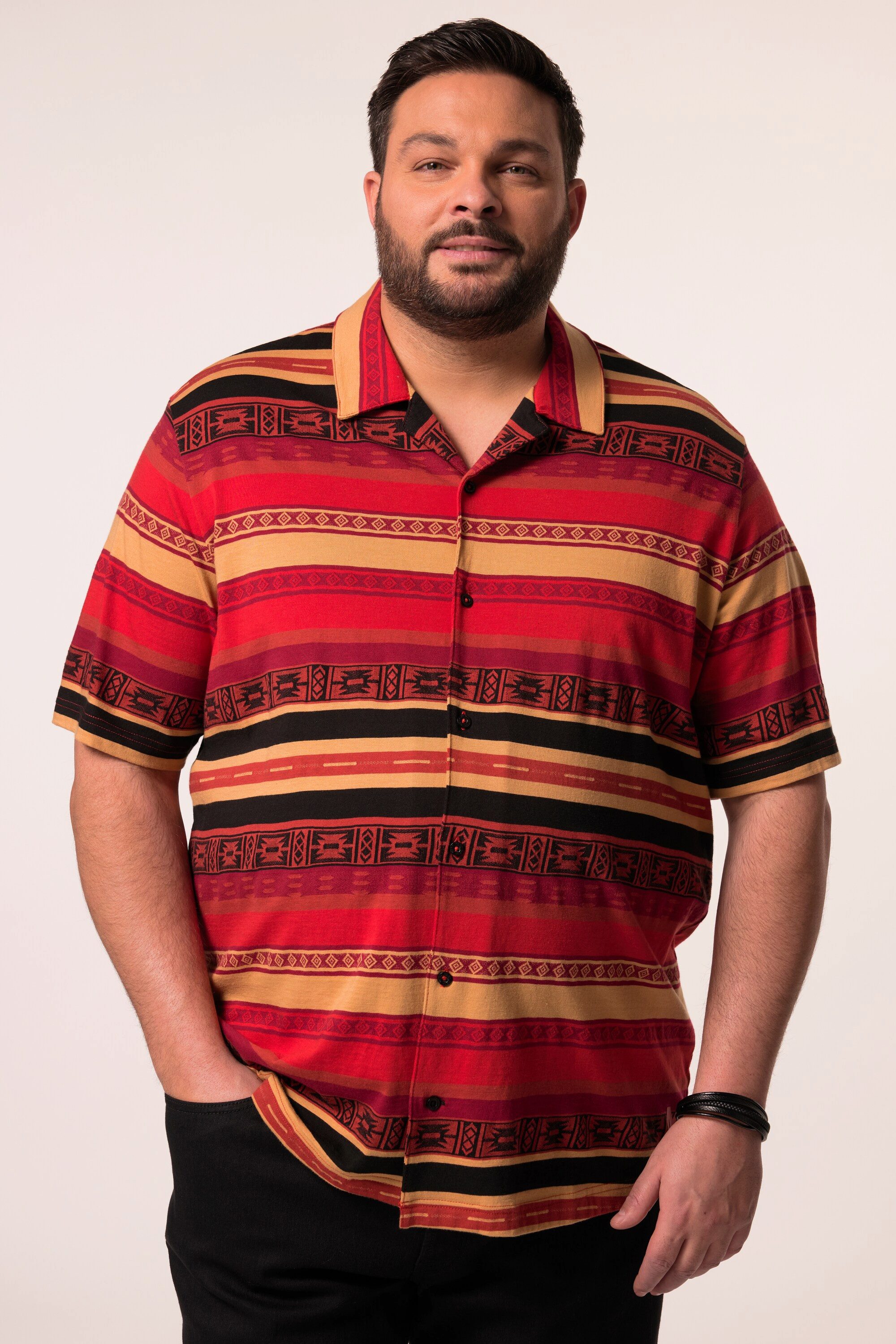 Men Plus Kurzarmhemd Men+ Jersey-Hemd Halbarm günstig online kaufen
