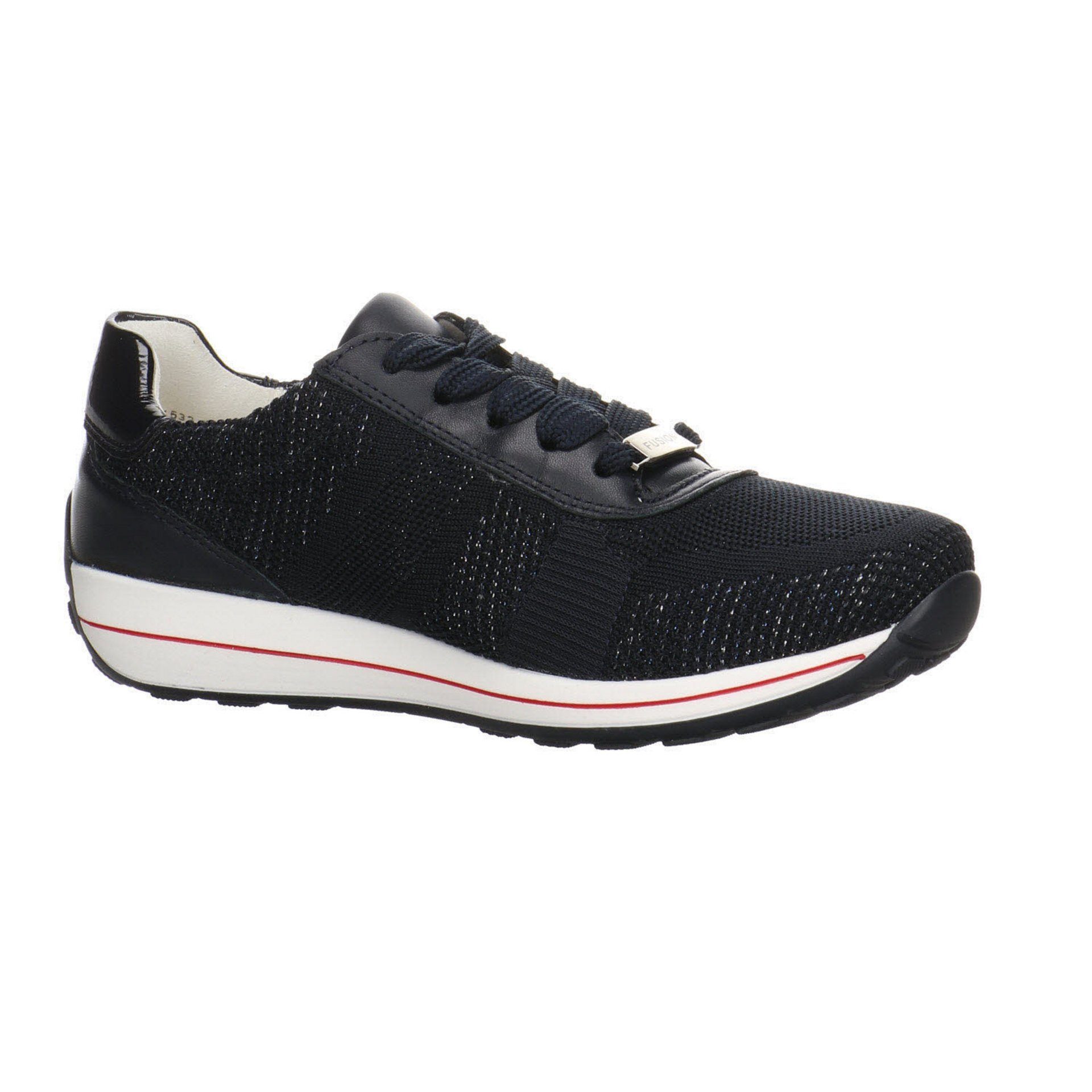 Sneaker blau Schuhe Leder-/Textilkombination Ara Schnürschuh 038818 Damen
