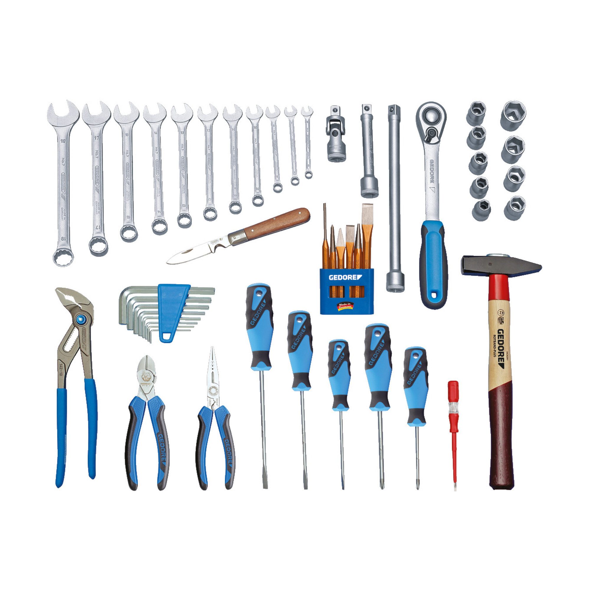 Gedore Werkzeugkoffer Gedore Werkzeugkoffer TOURING, Set 49-teilig, gefüllt, universal, Werk