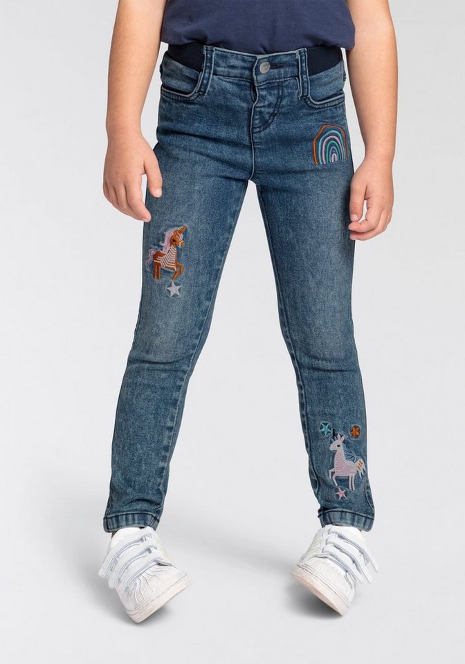 KIDSWORLD Stretch-Jeans mit toller Stickerei