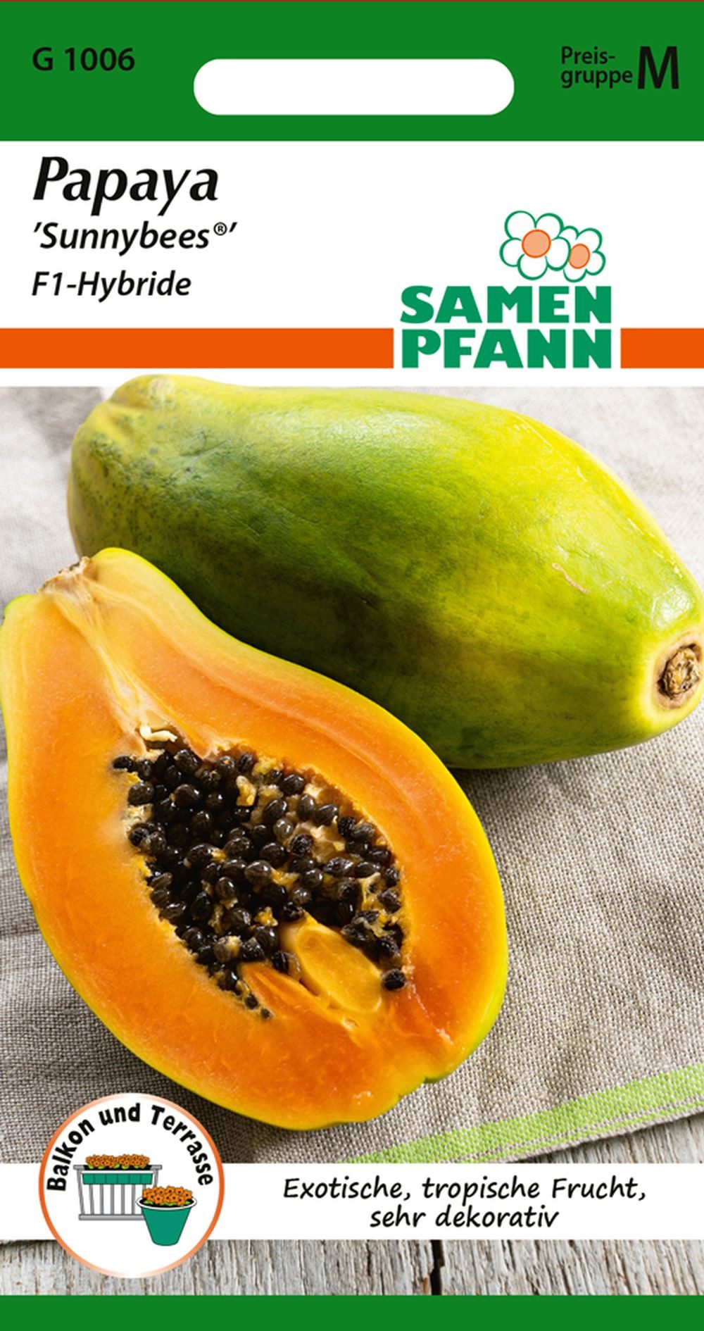 SAMEN PFANN Gemüsesamen Papaya, Sunnybees® F1 - Melonen-Samen Saatgut Samen günstig online kaufen