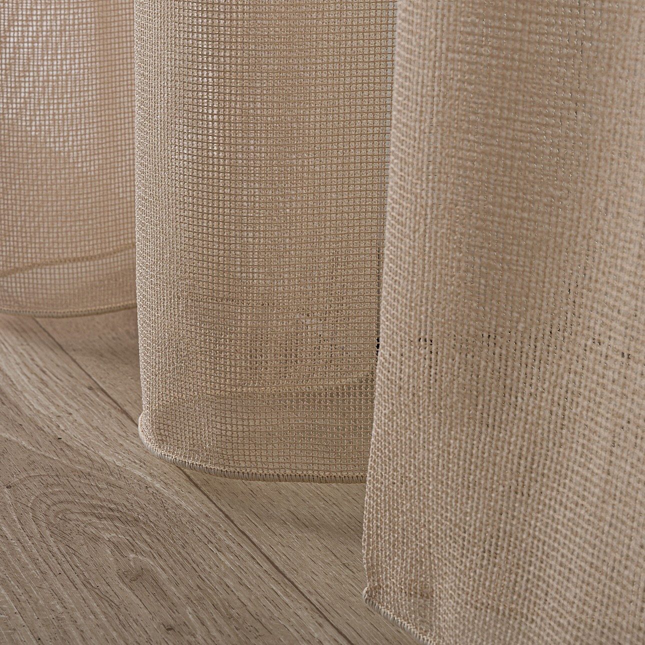 Gardine mit Kräuselband, beige, Voile (185-92) günstig online kaufen