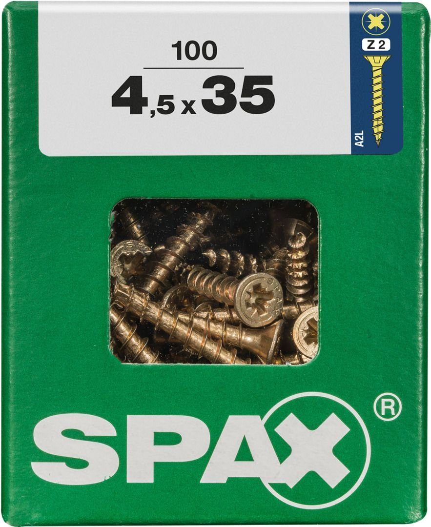 SPAX Holzbauschraube Spax Universalschrauben 4.5 x 35 mm PZ 2 Senkkopf