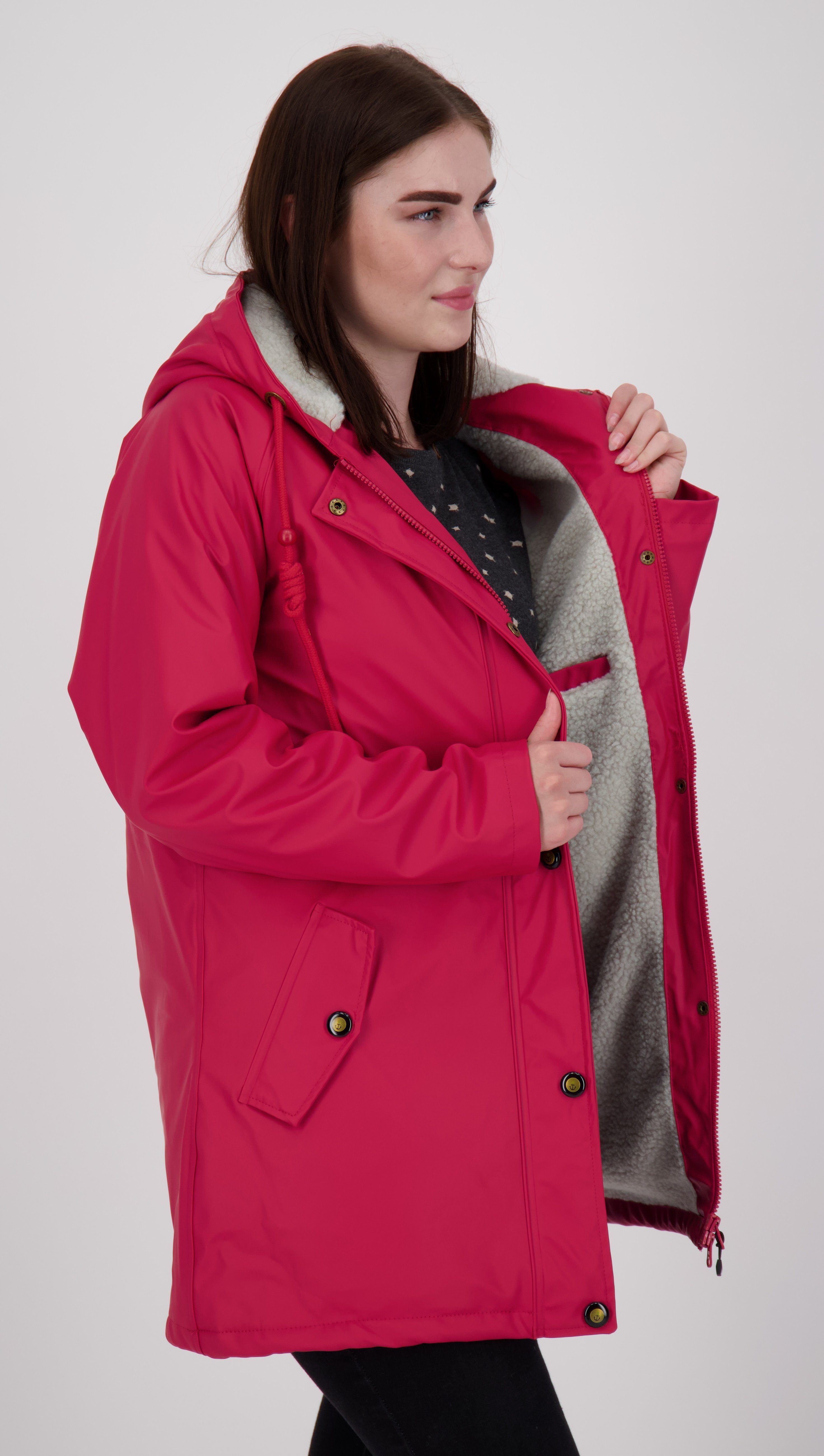 Active CS Großen auch in WOMEN DEPROC erhältlich Regenjacke Friesennerz #ANKERGLUTNEBEL Größen red