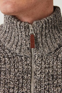 Next Troyer Strukturierter Strickpullover mit RV-Kragen (1-tlg)