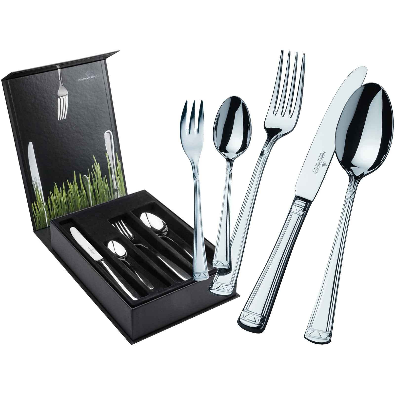 Picard & Wielpütz Solingen Besteck-Set Aradena Tafelbesteck inkl. Besteckbox 30er Set (30-tlg), Metall, Spülmaschinengeeignet