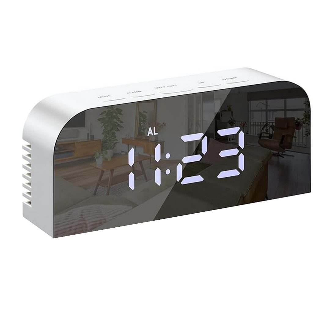 Wecker Digital Spiegel Wecker Uhr LED Digitalwecker Digitaluhr Alarm 12/24H