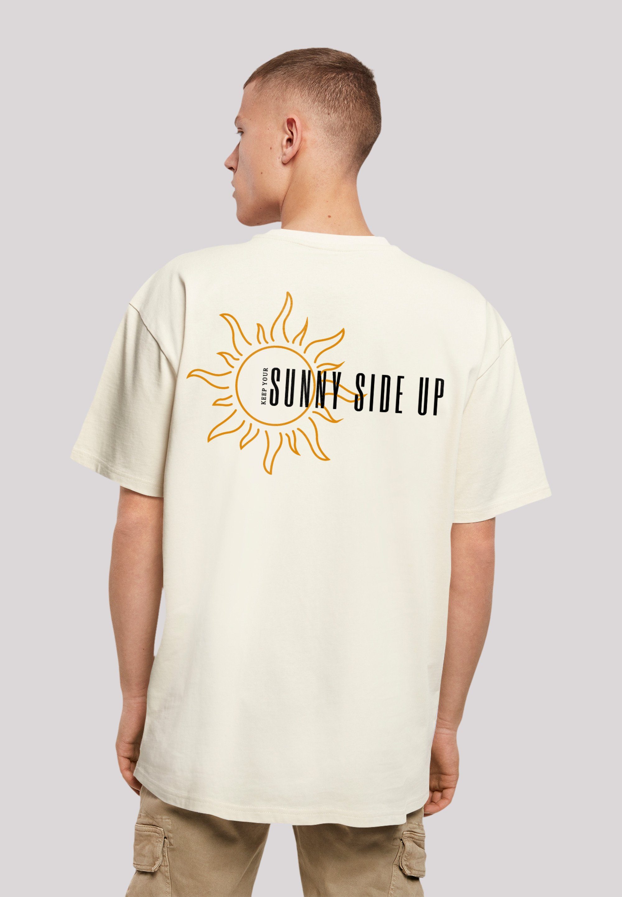 side up Sunny T-Shirt Print F4NT4STIC sand
